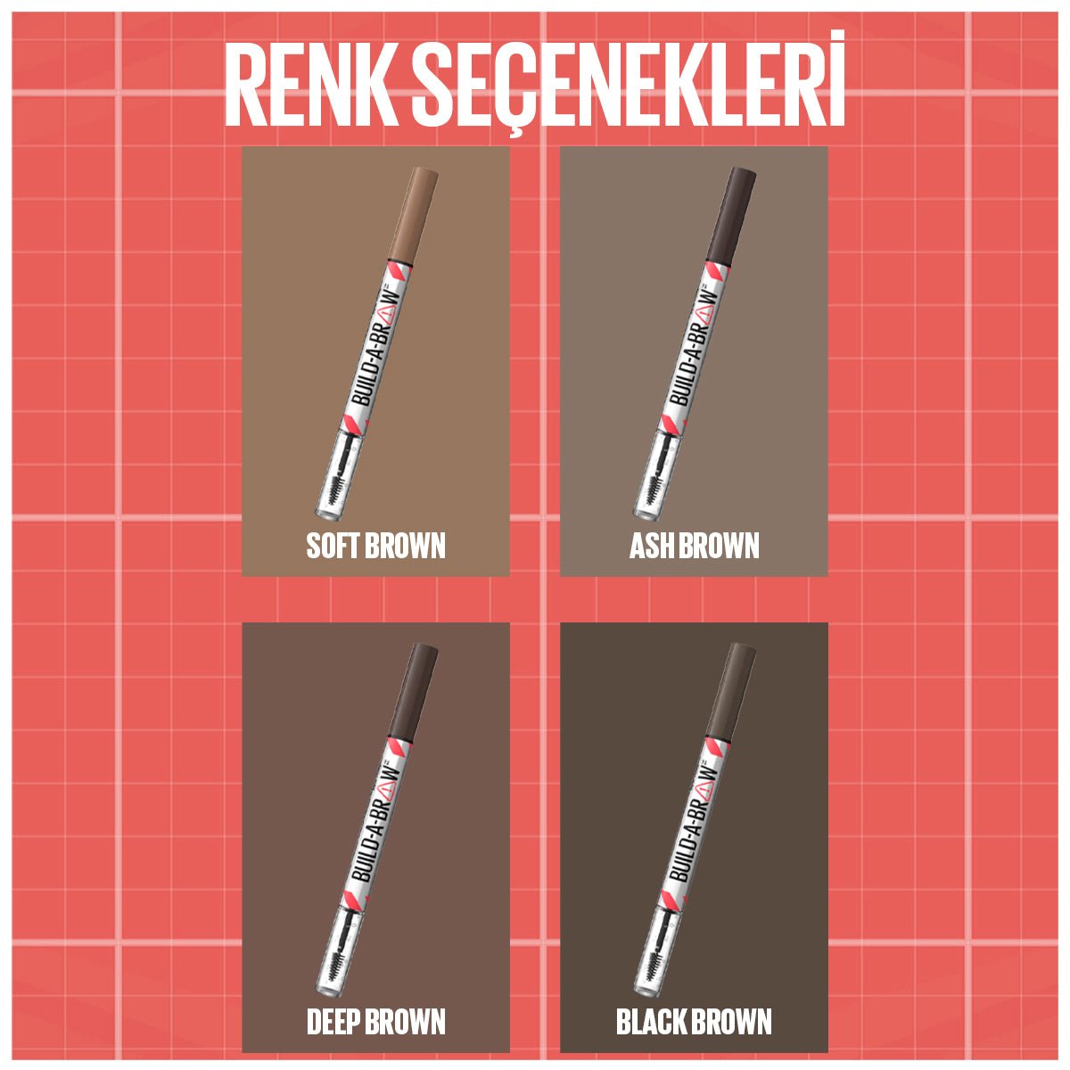 Maybelline New York Build a Brow 2in1 Kaş Kalemi ve Jeli Soft Brown - Melori