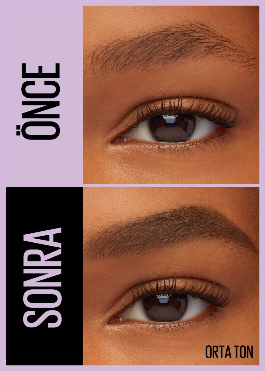 Maybelline New York Express Brow Satin Duo Çift Taraflı Kaş Kalemi - 02 Orta Ton - Melori