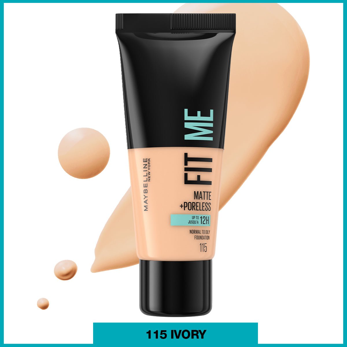 Maybelline New York Fit Me Matte+Poreless Fondöten - 115 Ivory - Melori