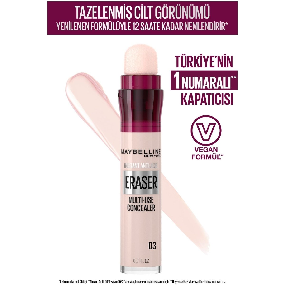 Maybelline New York Instant Anti Age Eraser Kapatıcı - 03 Fair - Melori