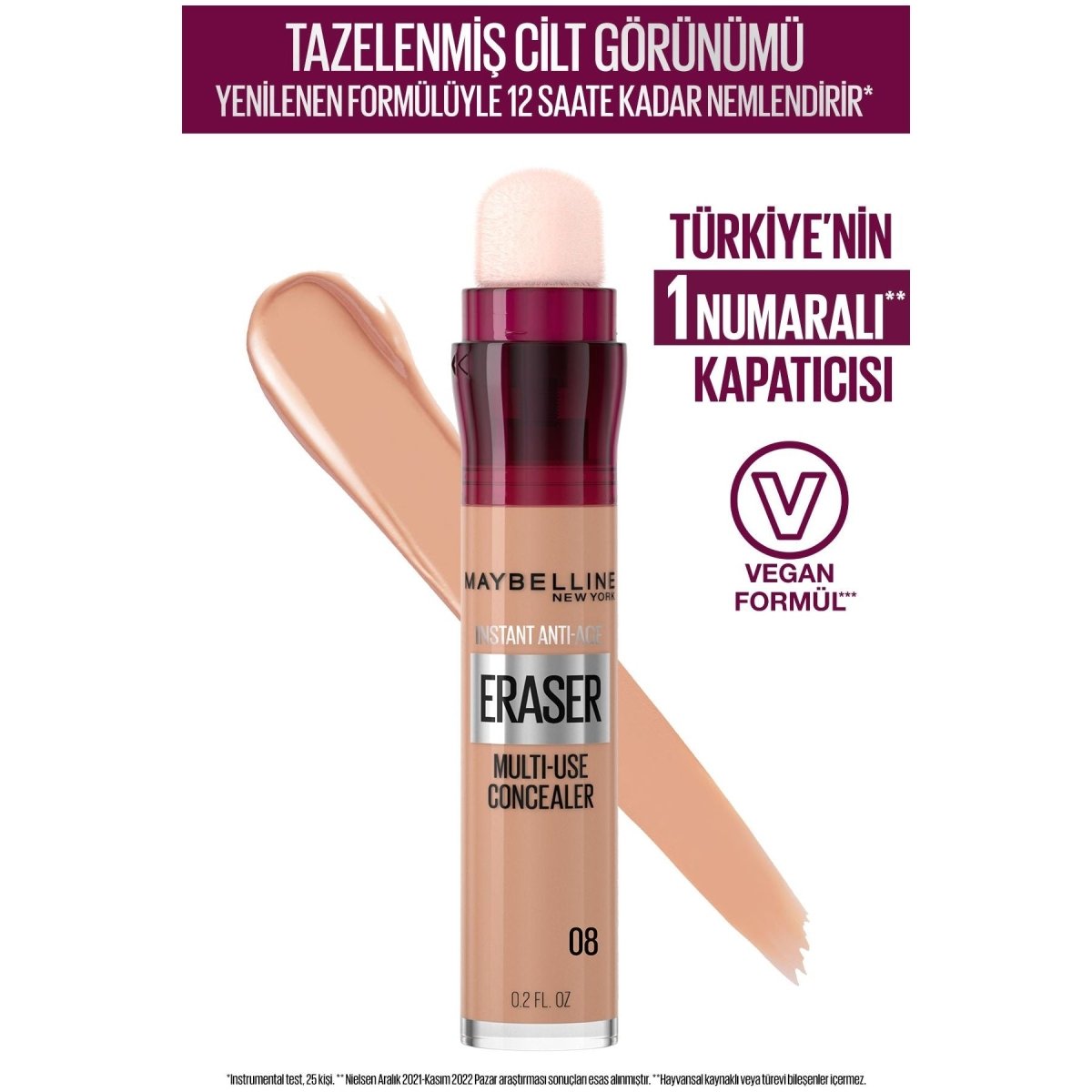 Maybelline New York Instant Anti Age Eraser Kapatıcı - 08 Buff - Melori