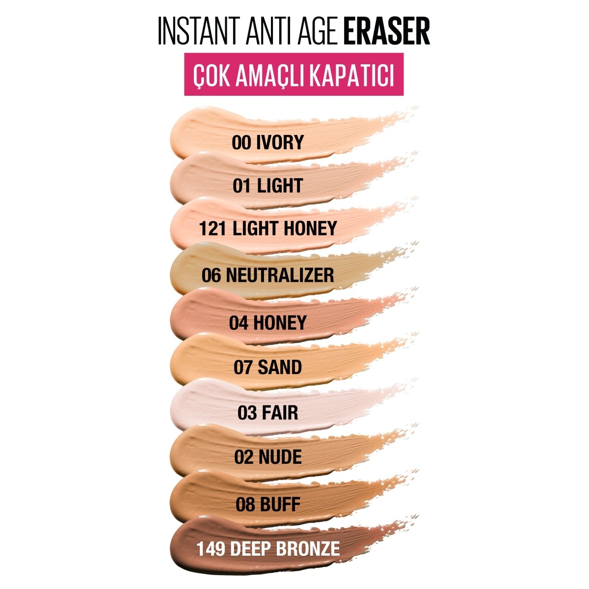 Maybelline New York Instant Anti Age Eraser Kapatıcı - 121 Light Honey - Melori