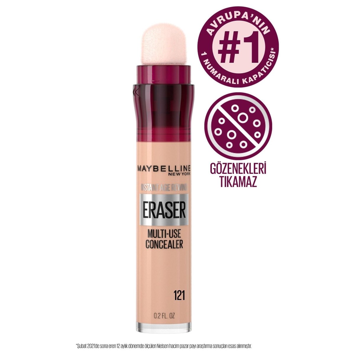 Maybelline New York Instant Anti Age Eraser Kapatıcı - 121 Light Honey - Melori