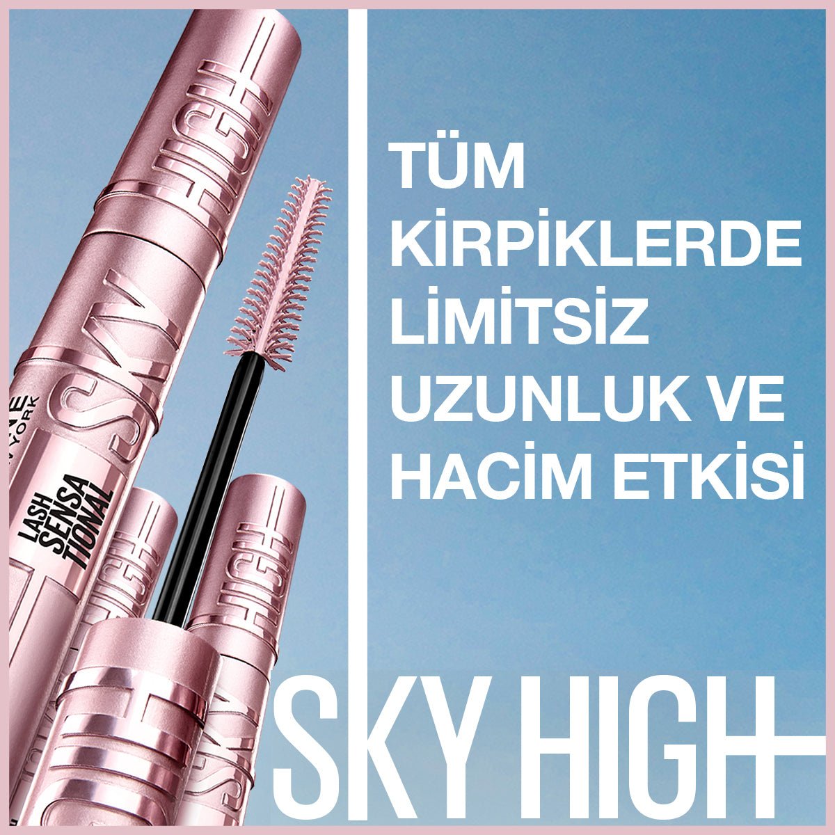 Maybelline New York Lash Sensational Sky High Suya Dayanıklı Waterproof Maskara - Melori