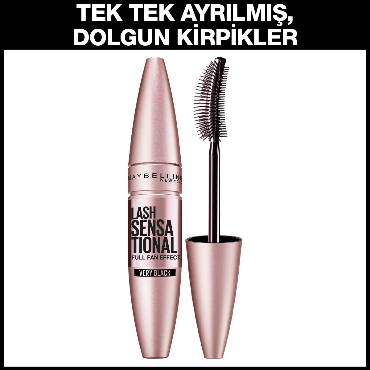 Maybelline New York Lash Sensational Yelpaze Etkili Siyah Maskara - Melori