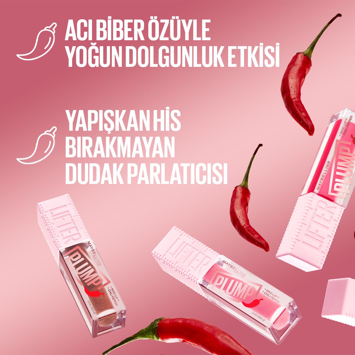 Maybelline New York Lifter Plump Dudak Parlatıcısı - 004 Red Flag - Melori
