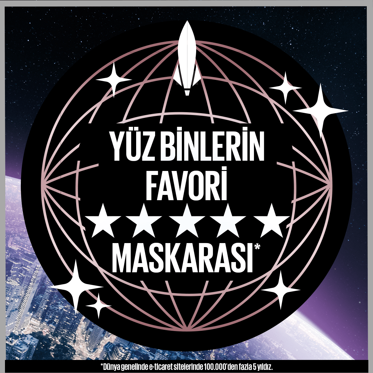 Maybelline New York Space Diamond Elmas Işıltılı Maskara - Melori