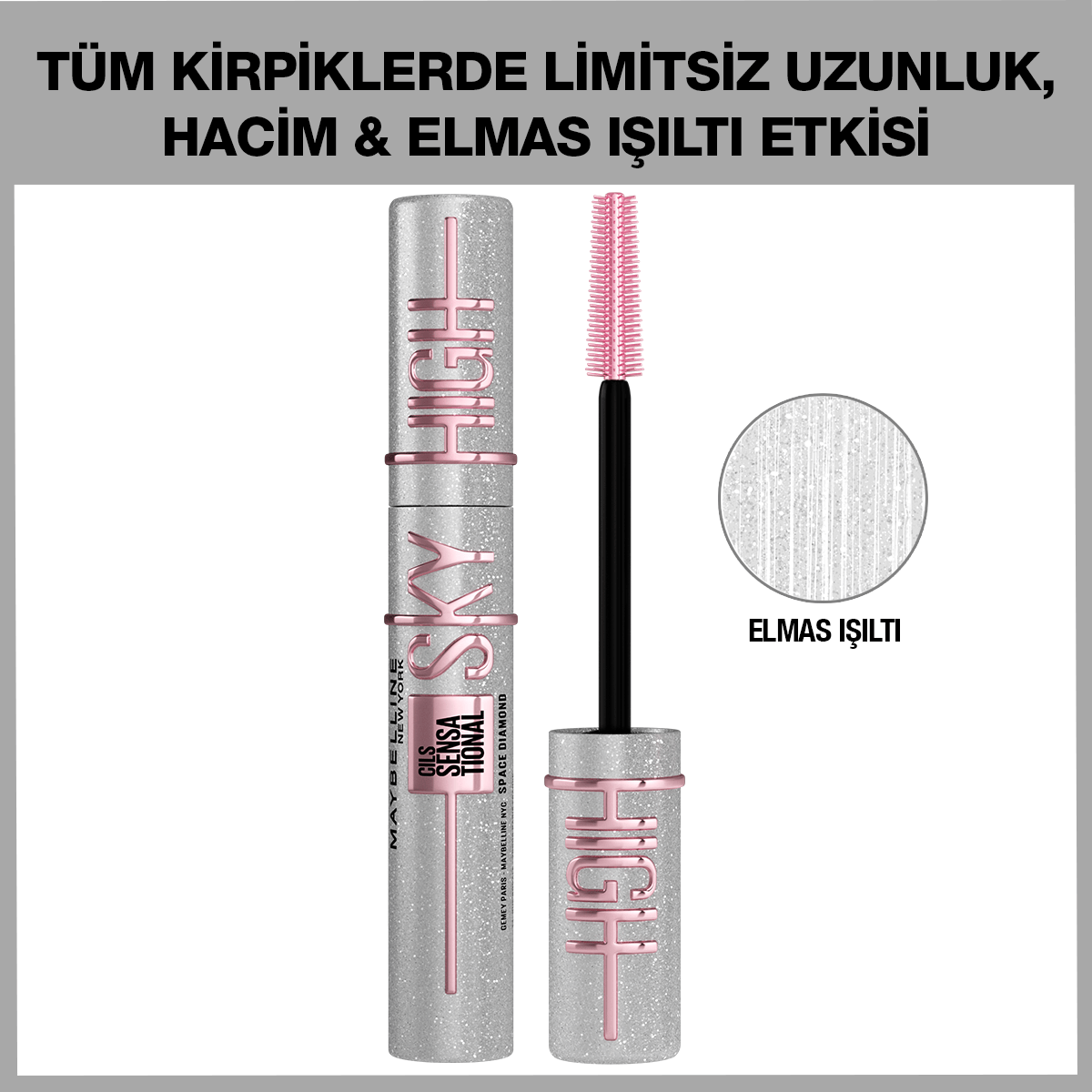 Maybelline New York Space Diamond Elmas Işıltılı Maskara - Melori