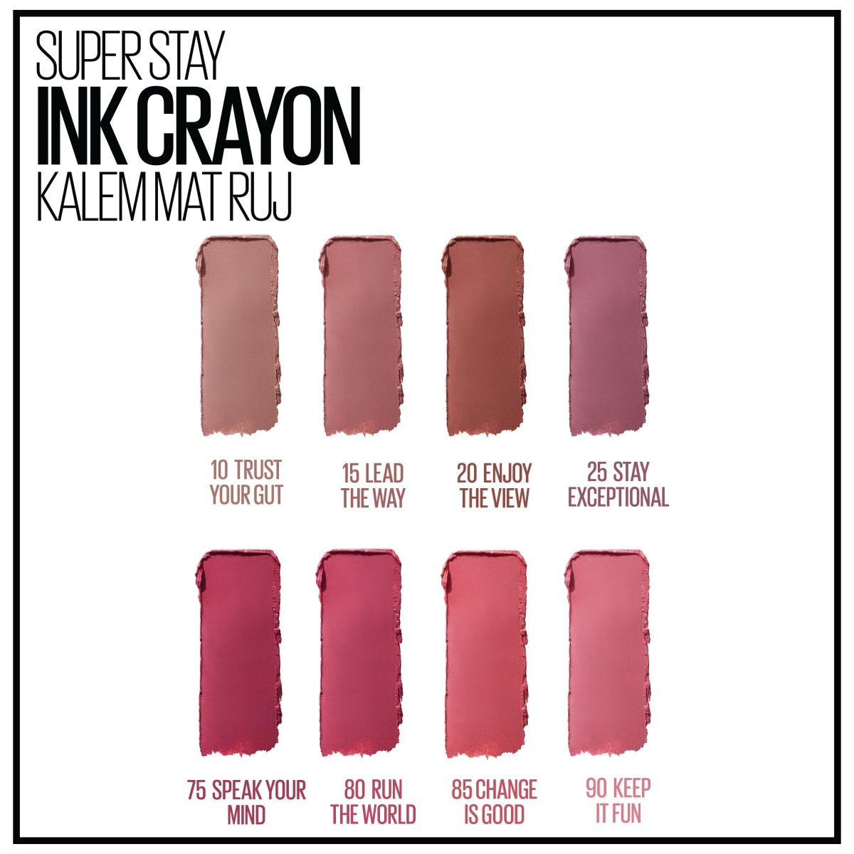 Maybelline New York Super Stay Ink Crayon Kalem Mat Ruj - 10 Trust Your Gut - Melori