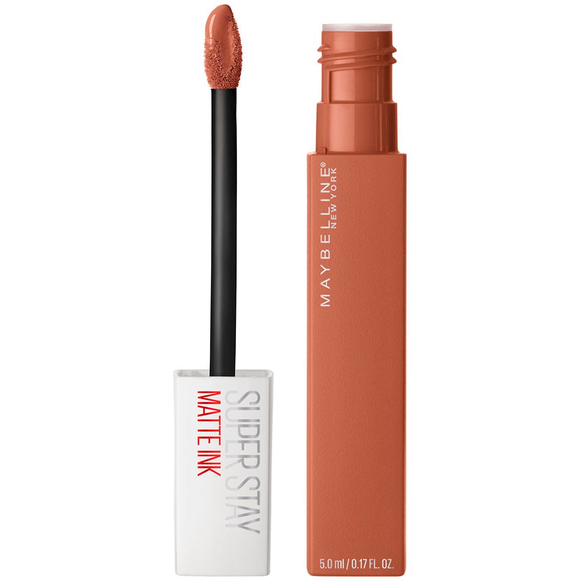 Maybelline New York Super Stay Matte Ink Likit Mat Ruj - 75 Fighter - Kahverengi - Melori