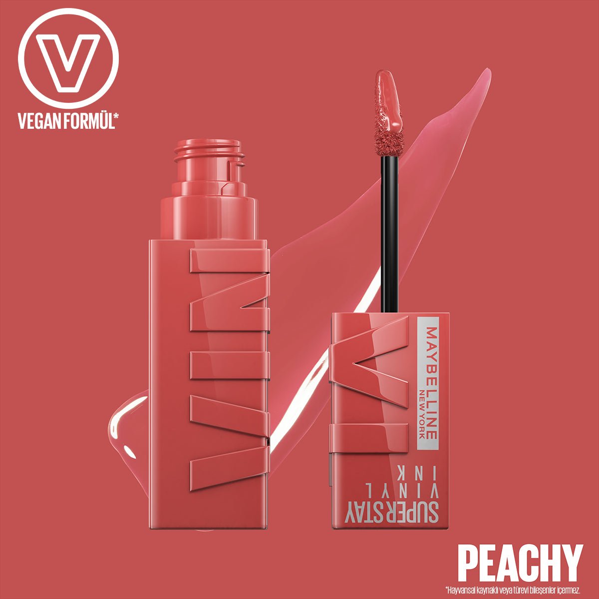 Maybelline New York Super Stay Vinyl Ink Uzun Süre Kalıcı Likit Parlak Ruj 15 Peachy - Melori