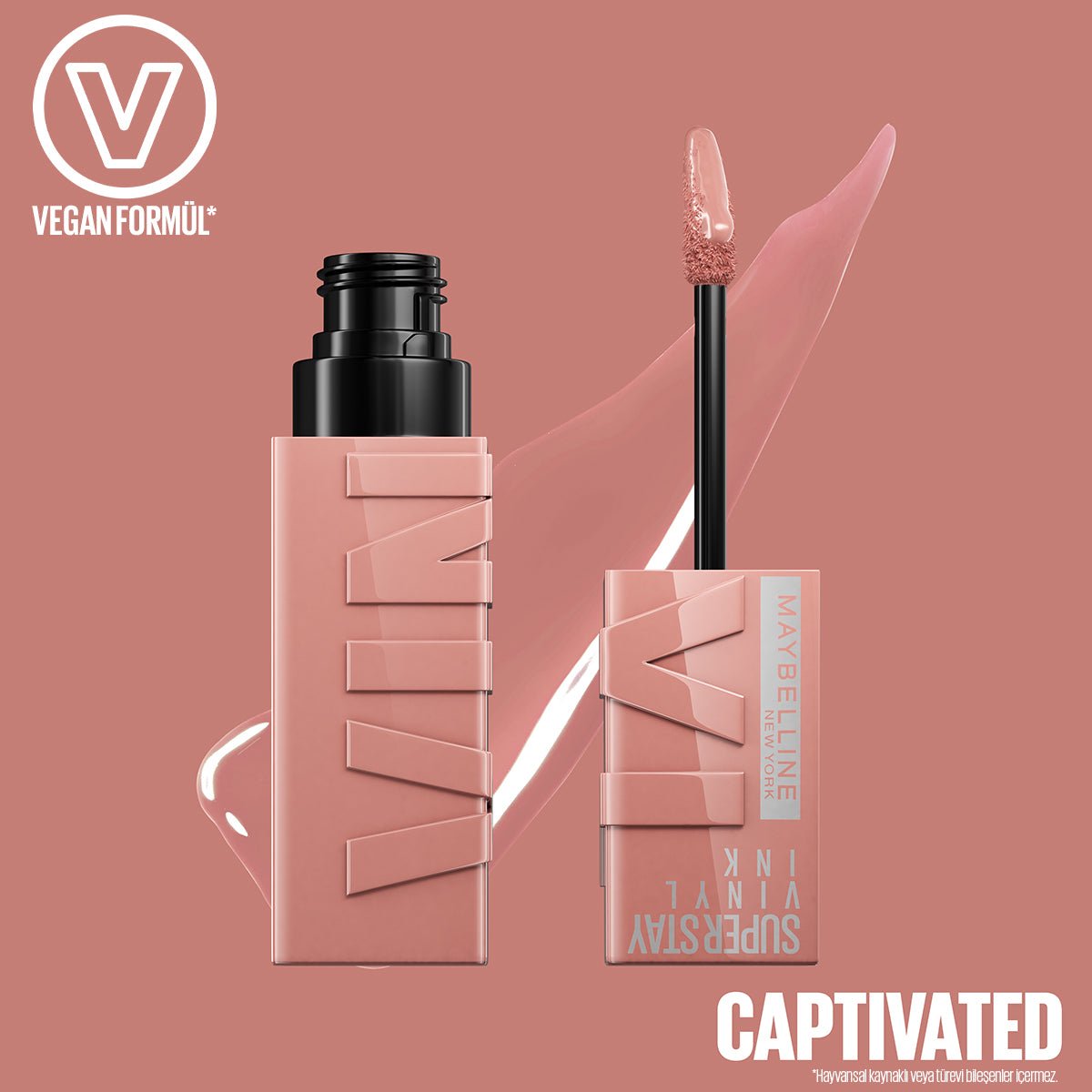 Maybelline New York Super Stay Vinyl Ink Uzun Süre Kalıcı Likit Parlak Ruj 95 Captivated - Melori