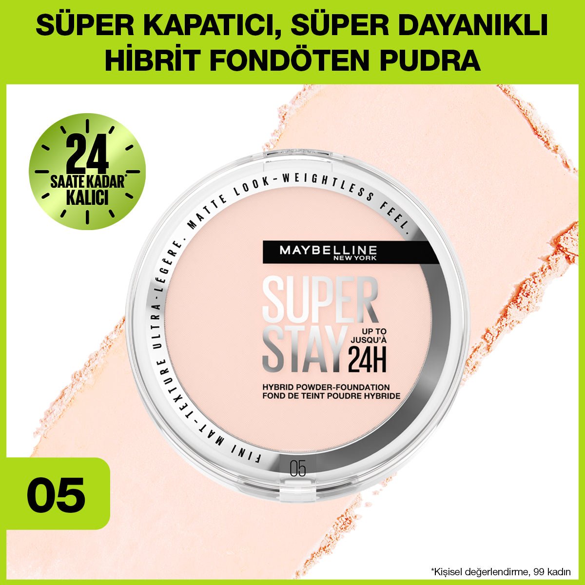 Maybelline New York Superstay Hibrit Pudra - Fondöten - 05 - Melori