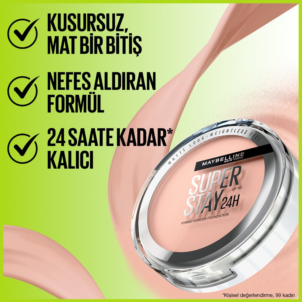 Maybelline New York Superstay Hibrit Pudra - Fondöten - 10 - Melori