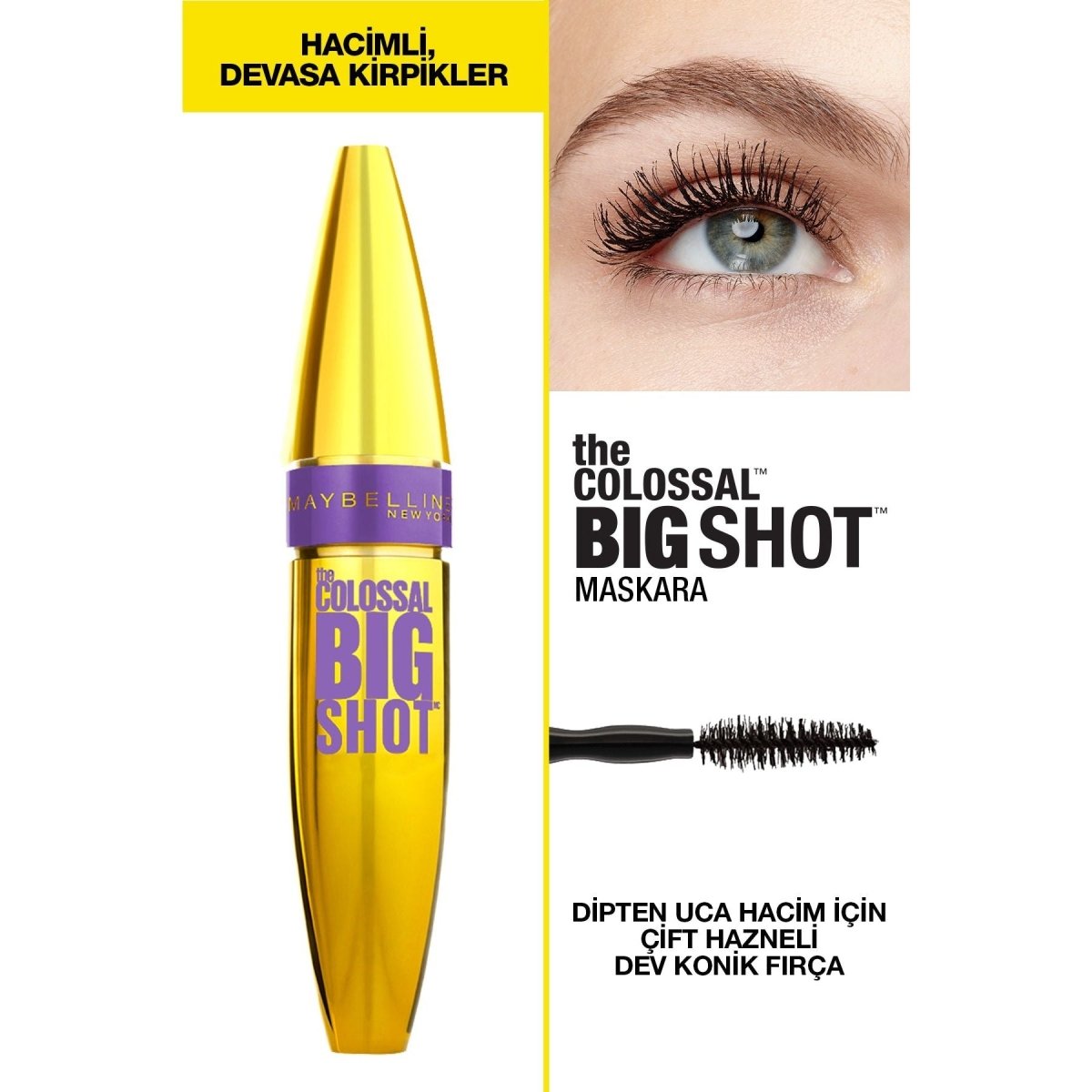 Maybelline New York The Colossal Big Shot Siyah Maskara - Melori
