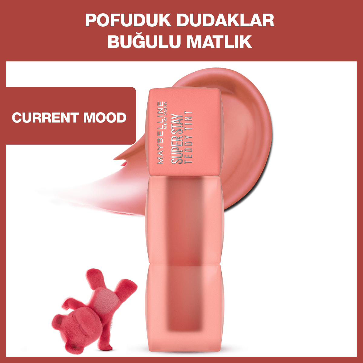 Maybelline Super Stay Teddy Tint Uzun Süre Kalıcı Likit Mat Tint 10 Current Mood - Melori
