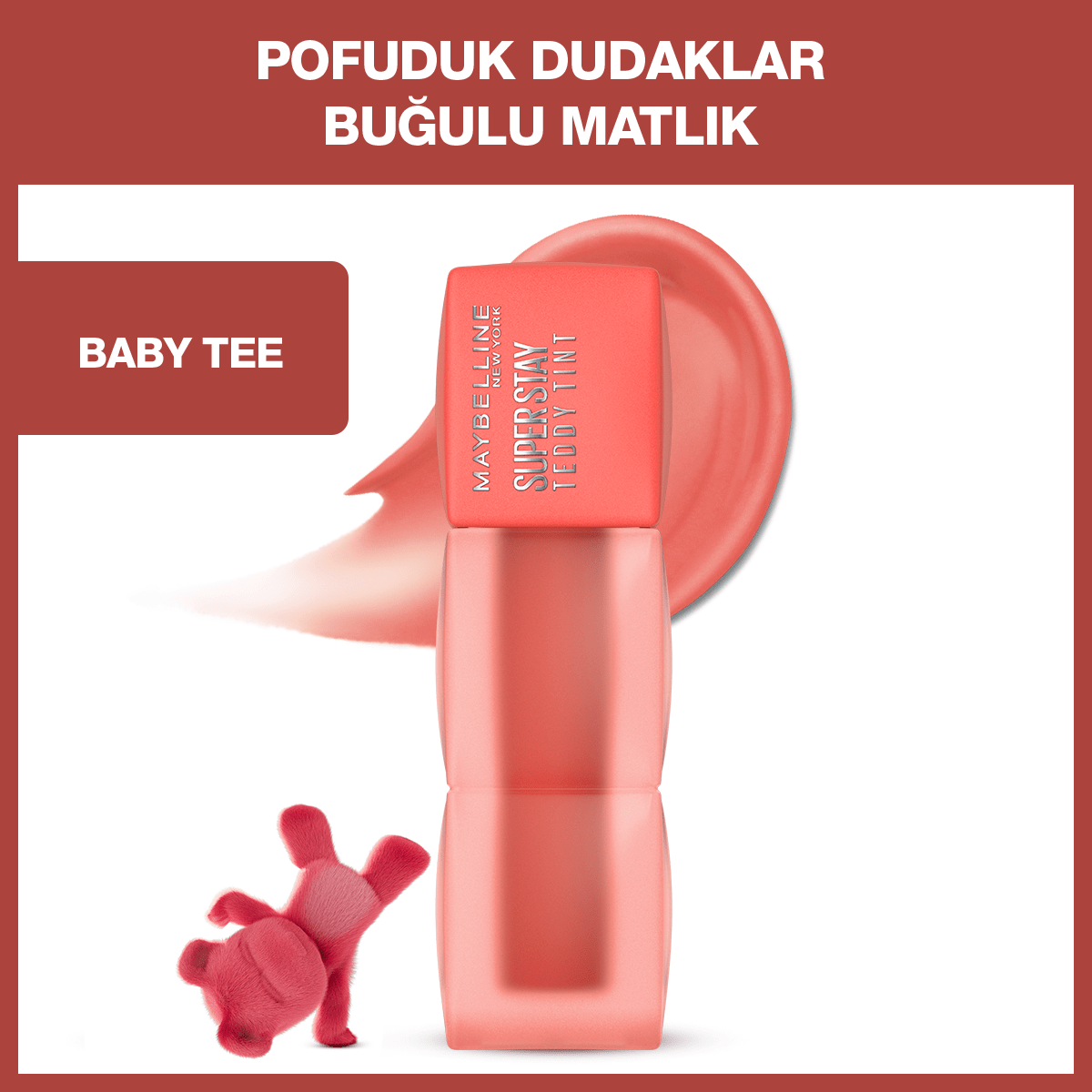 Maybelline Super Stay Teddy Tint Uzun Süre Kalıcı Likit Mat Tint 25 Baby Tee - Melori