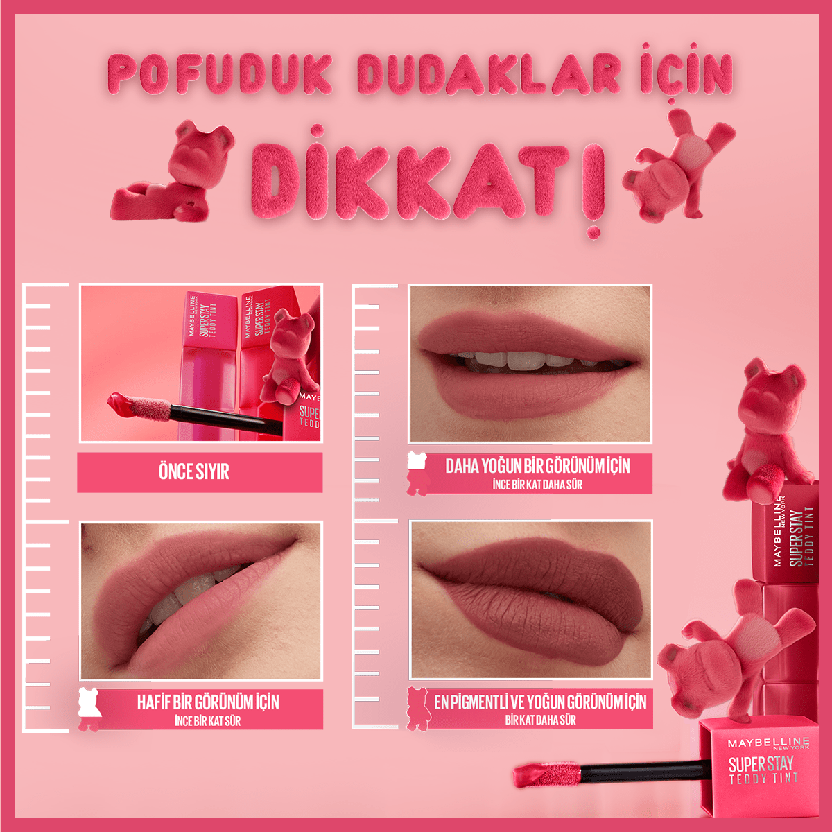 Maybelline Super Stay Teddy Tint Uzun Süre Kalıcı Likit Mat Tint 30 Coquettish - Melori