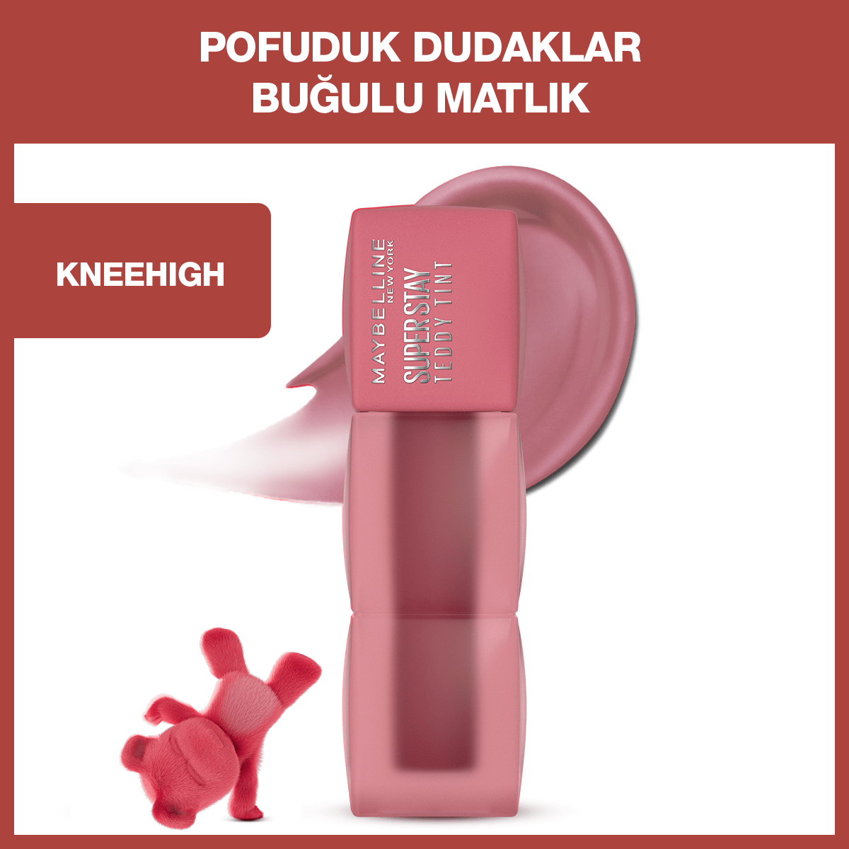 Maybelline Super Stay Teddy Tint Uzun Süre Kalıcı Likit Mat Tint 55 Knee High - Melori