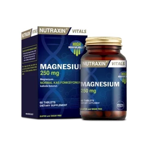 Nutraxin Magnesium Citrate 250 mg Takviye Edici Gıda 60 Tablet - Melori