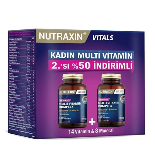 Nutraxin Womens Multi Vitamin Complex Avantaj Paket - 2. % 50 İndirimli - Melori