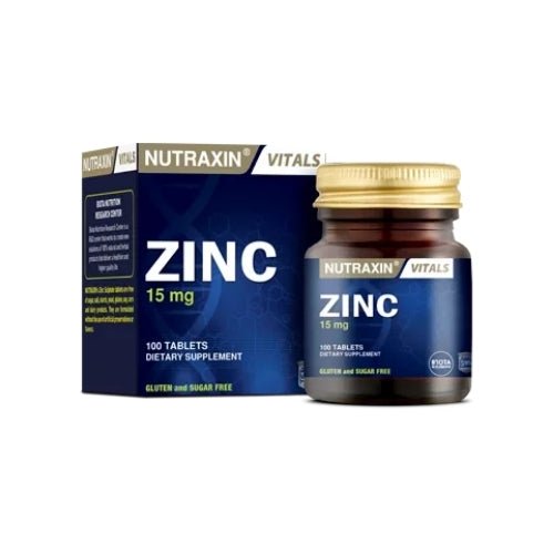 Nutraxin Zinc Sulphate Çinko Takviyesi 15 mg 100 Tablet - Melori