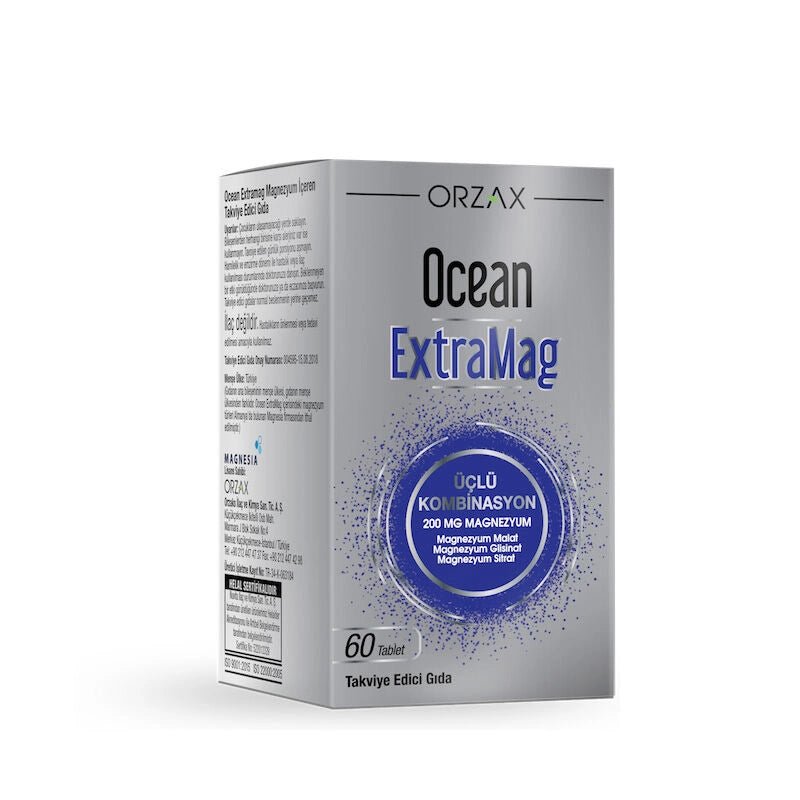 Orzax Ocean ExtraMag Üçlü Magnezyum Kombinasyonu 60 Tablet - Melori