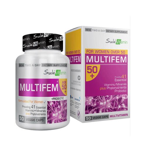 Suda Vitamin Multifem 50+ Womens Multivitamin 50 Bitkisel Kapsül - Melori