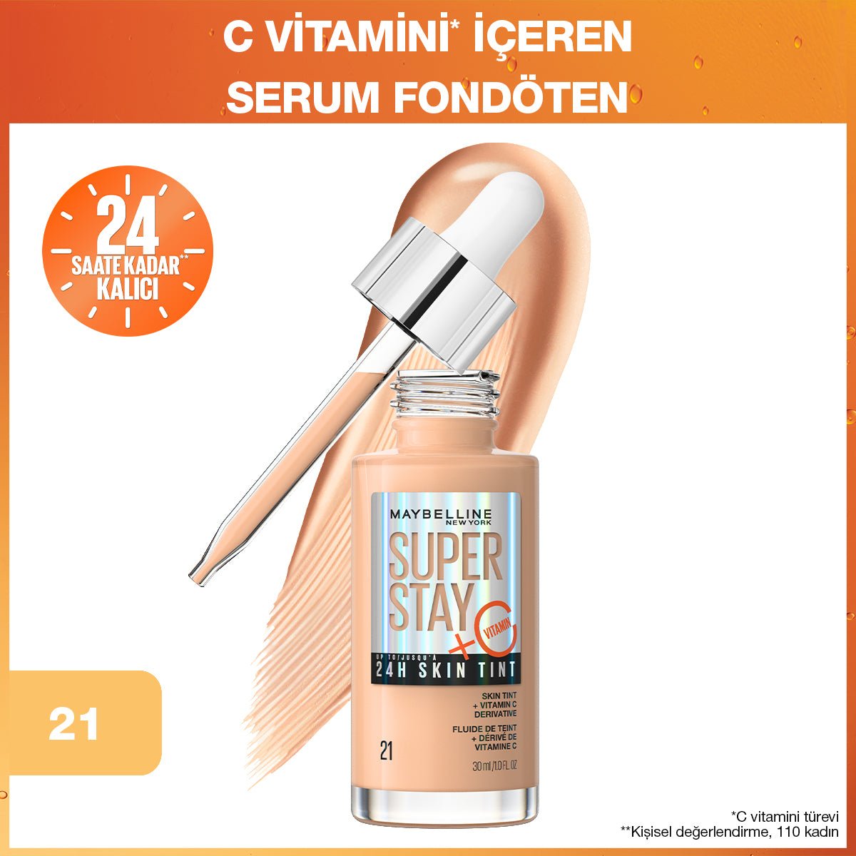 Super Stay Skin Tint Fondöten - 21 - Melori