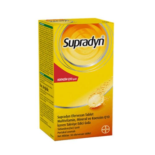 Supradyn Vitamin, Mineral ve Koenzim Q10 İçeren 30 Efervesan Tablet - Melori