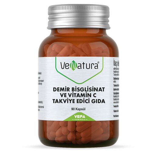 VeNatura Demir Bisglisinat ve Vitamin C 90 Kapsül - Melori