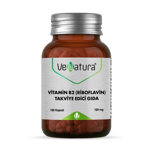 VeNatura Vitamin B2 (Riboflavin) Takviye Edici Gıda 100 kapsül - Melori