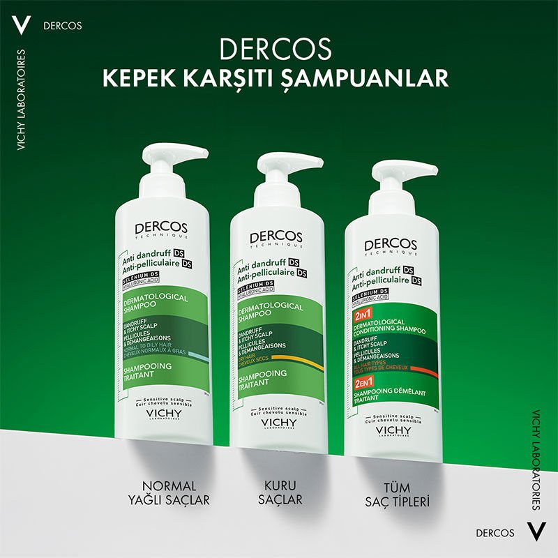 Vichy Dercos 2’si 1 Arada Kepek Karşıtı ve Nemlendirici Şampuan 390 ml - Melori