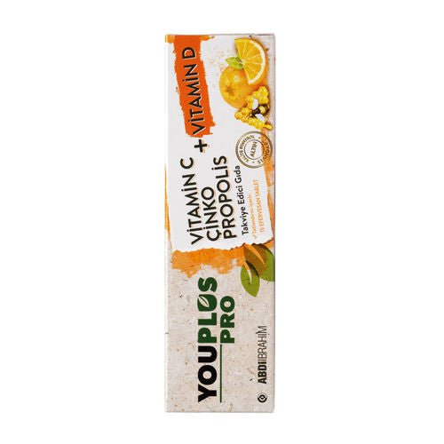 YouPlus Pro Vitamin C Çinko Propolis Takviye Edici Gıda 15 Tablet - Melori