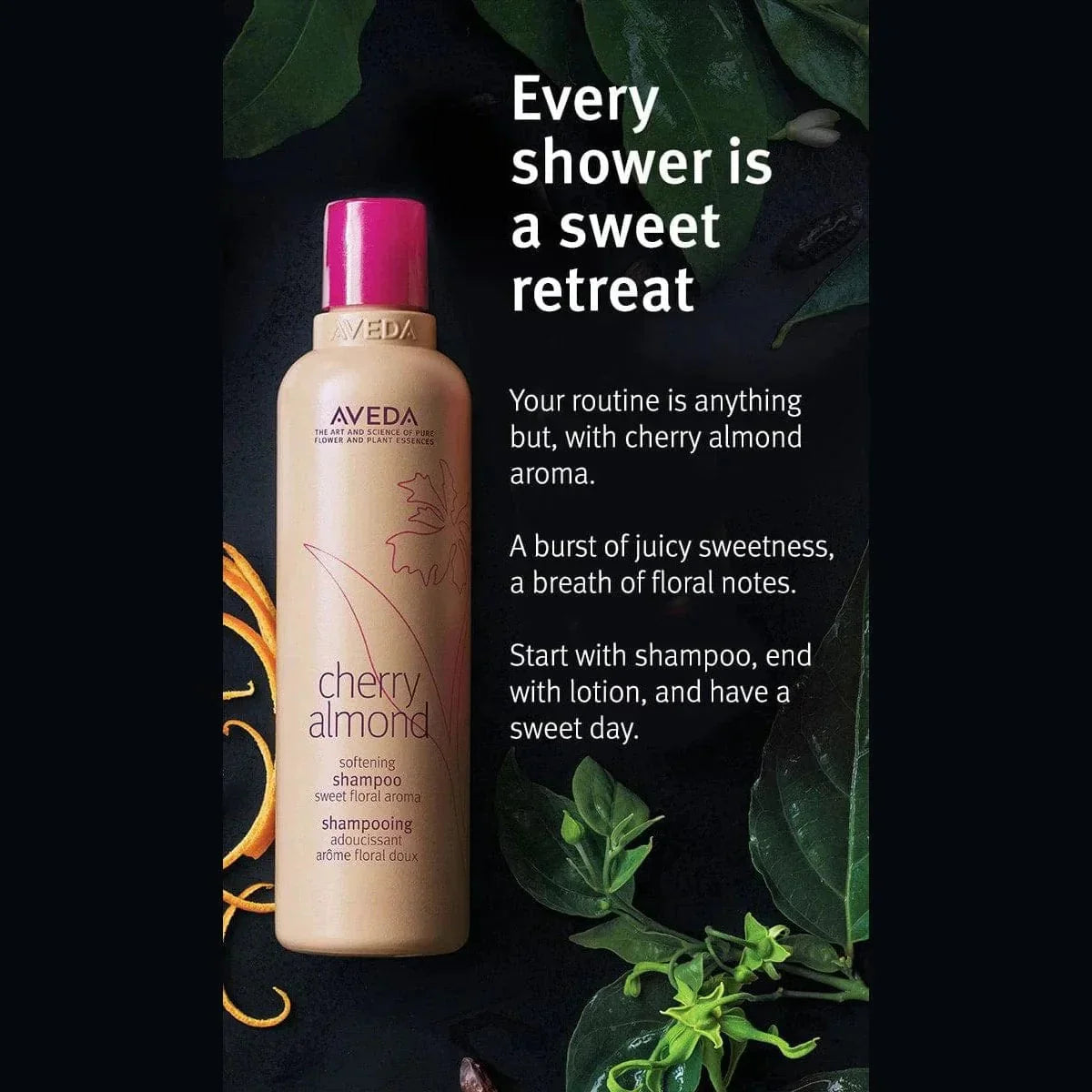 Aveda Cherry Almond Softening Shampoo 250ml &amp; Cherry Almond Smoothing Conditioner 200 ml