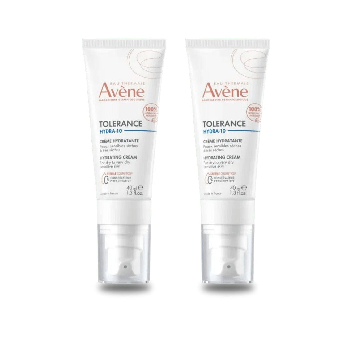 Avene Tolerance Hydra-10 Moisturizing Cream 40 ml -2 Pack