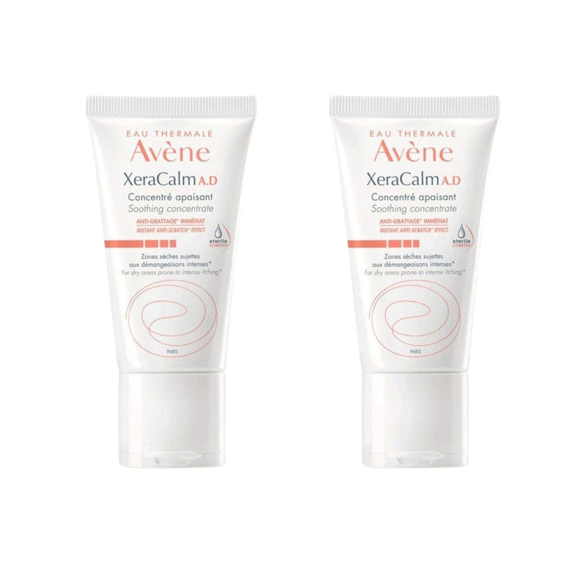 Avene XeraCalm AD Soothing Concentrate Moisturizing Cream 50 ml -2 Pack