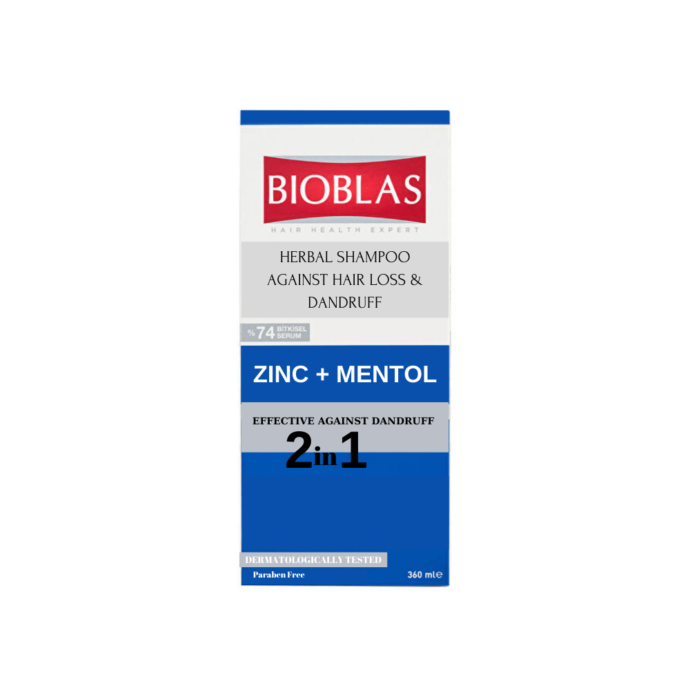 Bioblas Zinc &amp; Menthol Against Hair Loss and Dandruff Shampoo 360ml