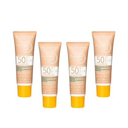 Bioderma Photoderm Cover Touch Mineral SPF 50 40 Ml - Light 4 Pack