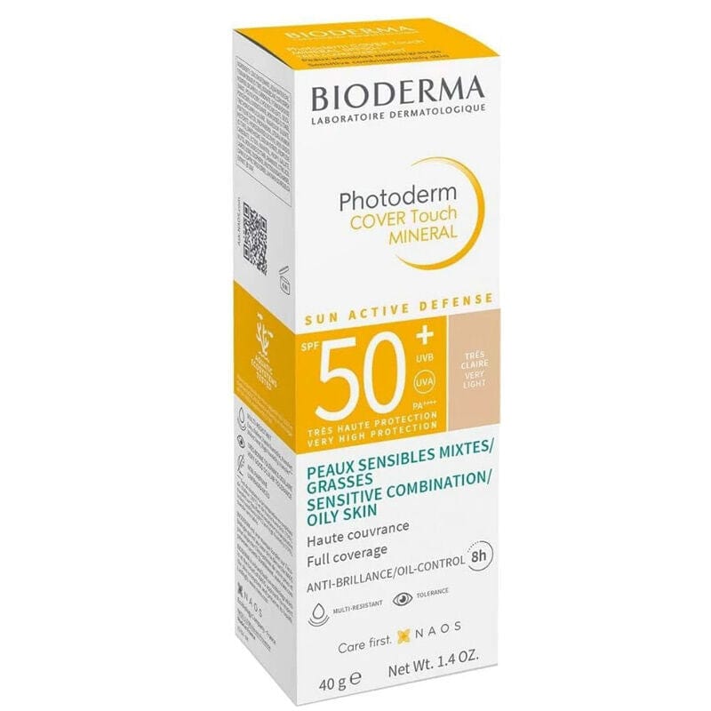 Bioderma Photoderm Cover Touch Mineral Spf50+ 40 gr - Very Light -2 Pack
