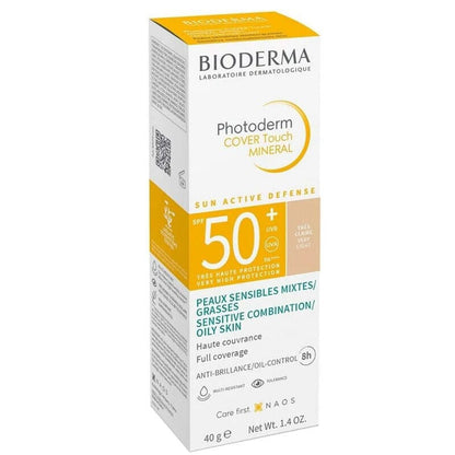 Bioderma Photoderm Cover Touch Mineral Spf50+ 40 gr - Very Light -2 Pack