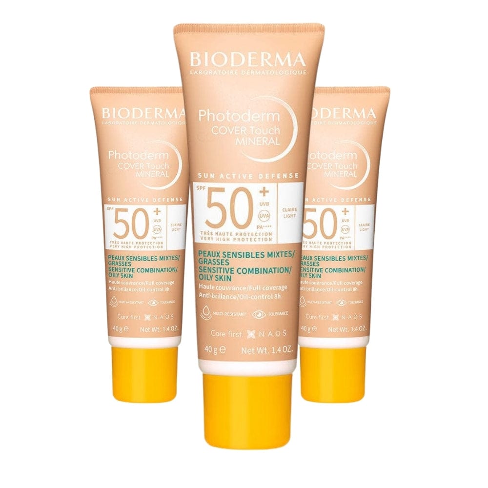 Bioderma Photoderm Cover Touch Mineral Spf50+ 40 gr - Very Light -3 Pack