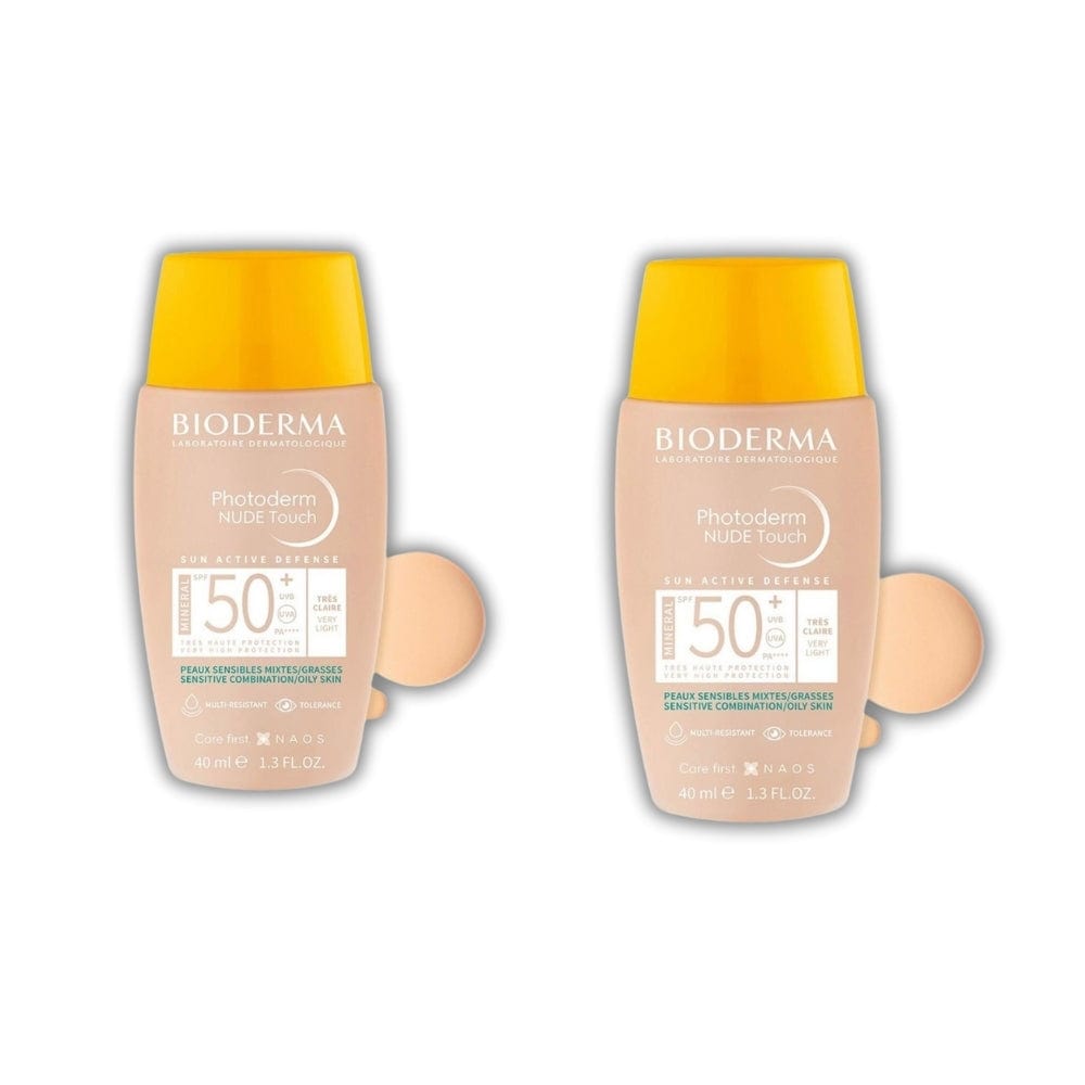 Bioderma Photoderm Nude Touch SPF50+ Very Light 40 ml -2 Pack
