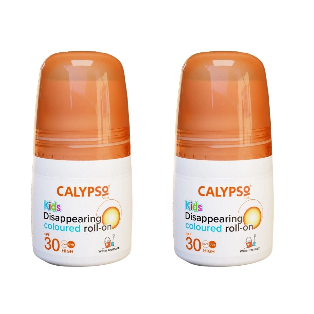 Calypso Kids Disappearing Coloured Roll-on Spf50 30 ml -2 Pack