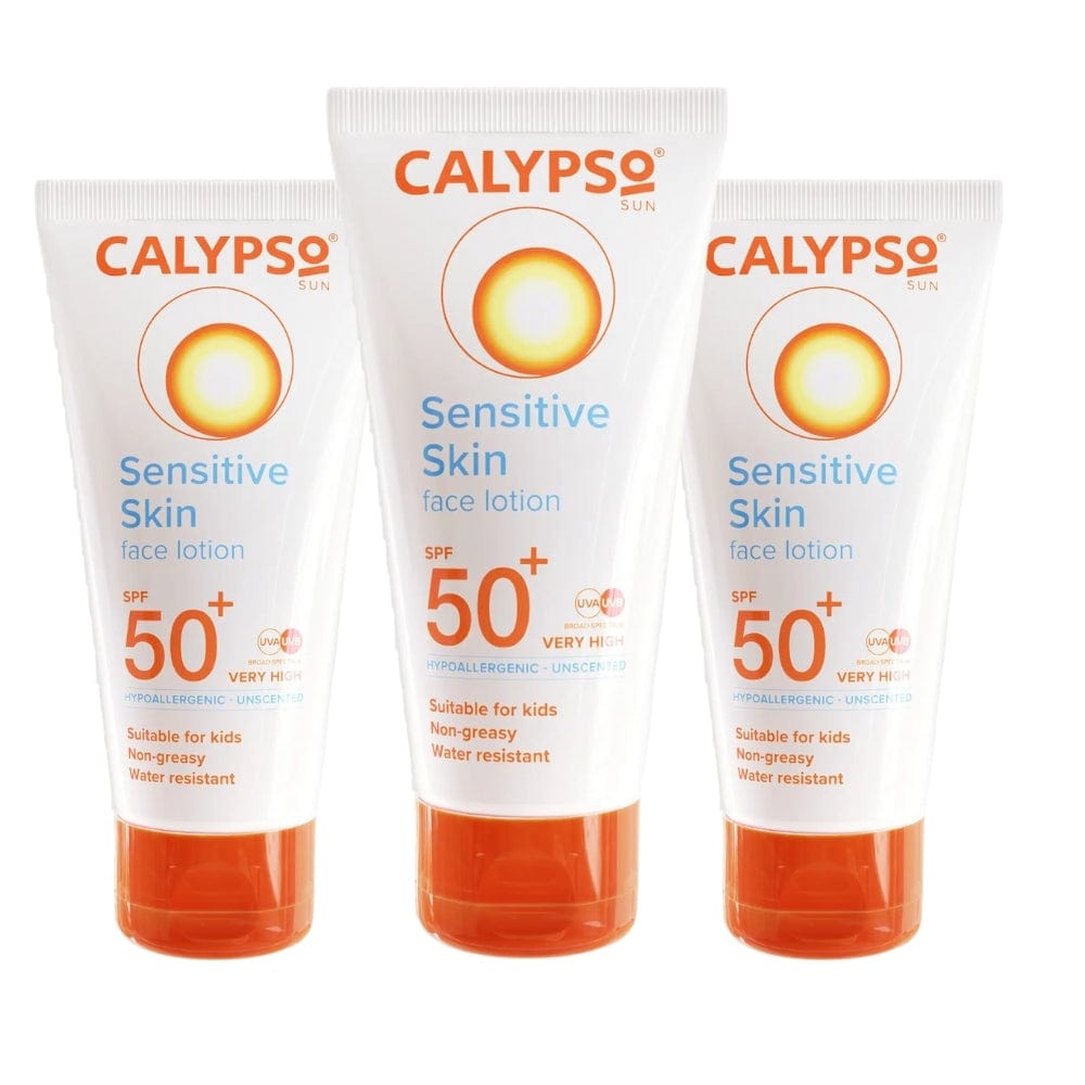 Calypso Sensitive Skin Face Lotion Spf50+ 50 ml -3 Pack