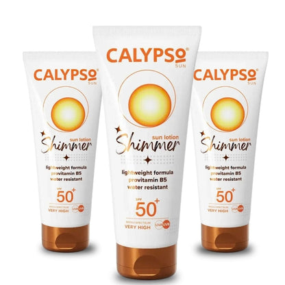 Calypso Shimmer Sun Lotion Spf 50+ 100ml -3 Pack