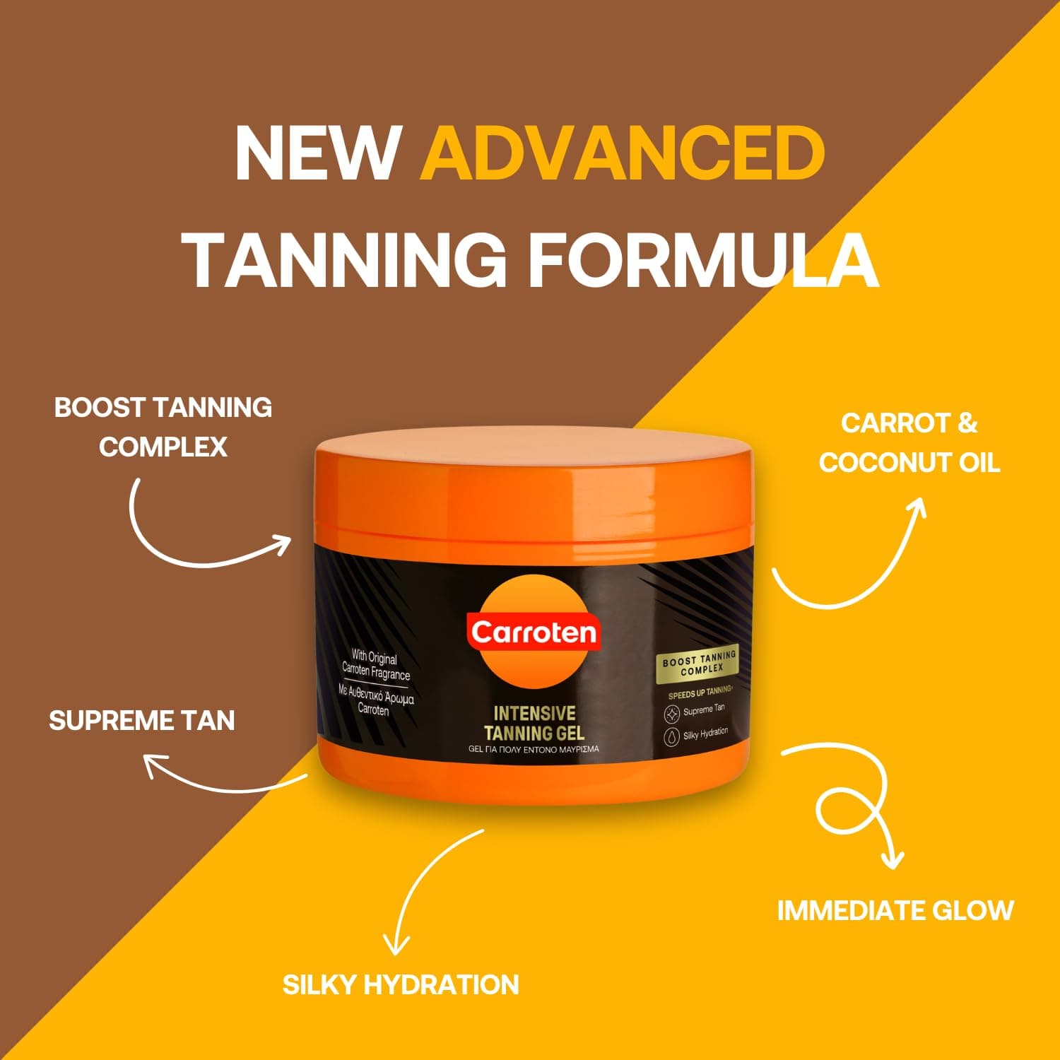 Carroten Intensive Tanning Gel SPF0 150 ml / 5 oz -2 Pack