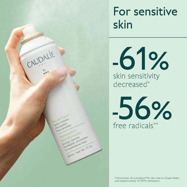Caudalie Grape Water Hydrating Face Mist - 200ml -2 Pack
