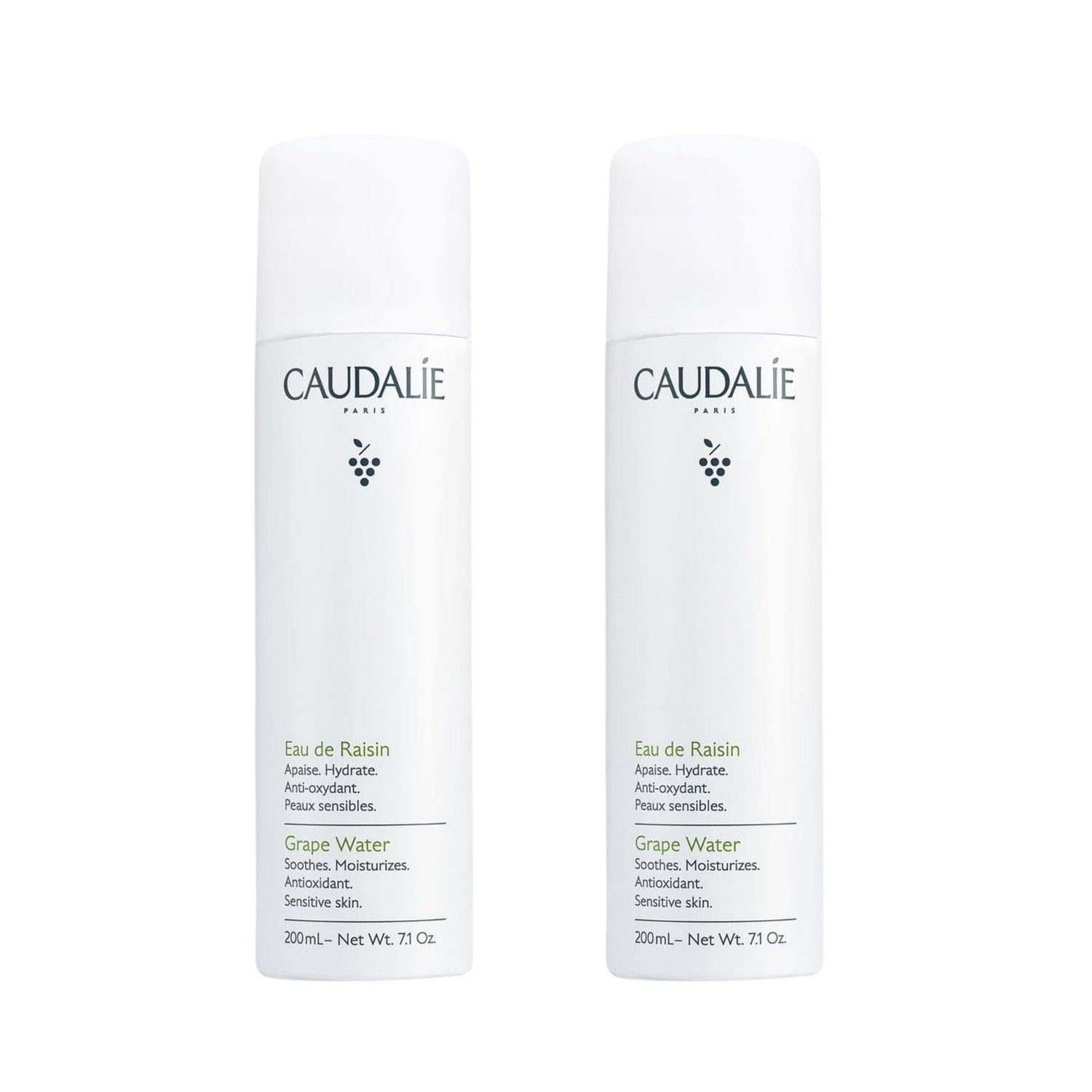 Caudalie Grape Water Hydrating Face Mist - 200ml -2 Pack