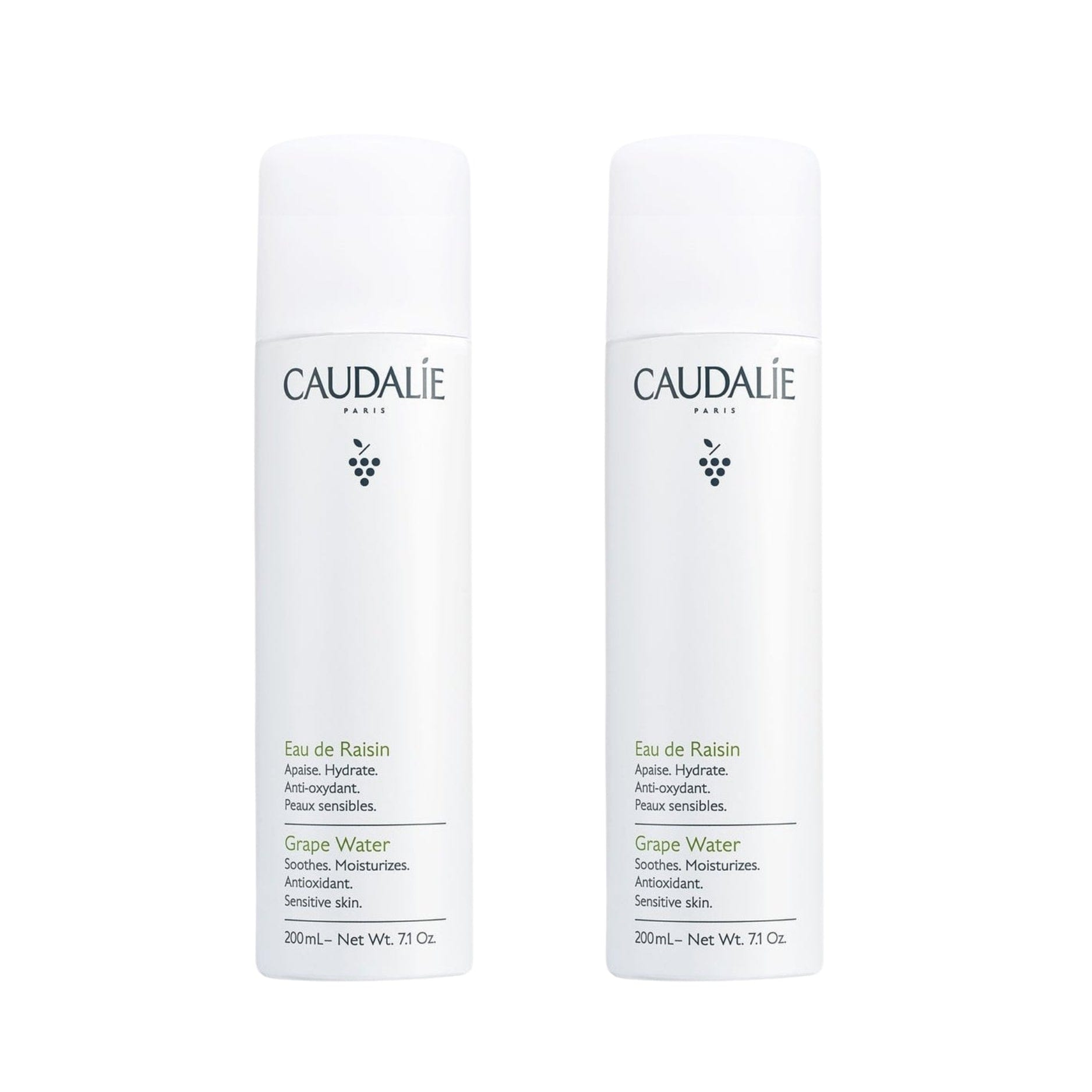 Caudalie Grape Water Hydrating Face Mist - 200ml -2 Pack
